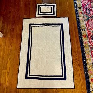 Pottery Barn Harper Toddler/Crib quilt and pillowcase